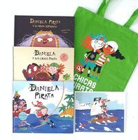 BOLSA DE TELA 'CHICAS PIRATA' - COLOR VERDE
